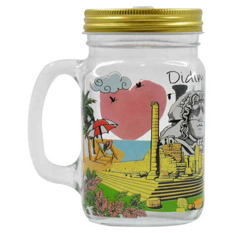 Didim Themed Customised 350 Cc Glass Mason Jar