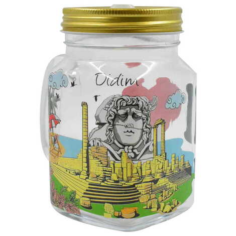 Didim Themed Customised 350 Cc Glass Mason Jar