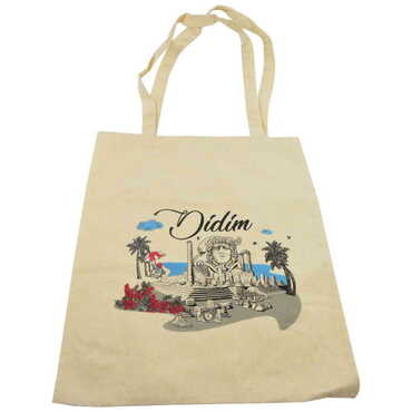 Myros - Didim Themed Customised Colorful Shopping Tote Bag 450x350 mm