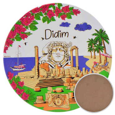 Didim Themed Customised Metal Tin Coaster 90 mm - Thumbnail