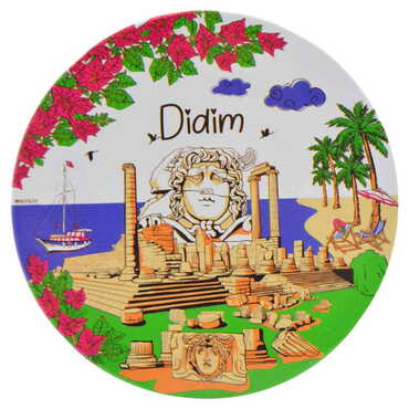 Didim Themed Customised Metal Tin Coaster 90 mm - Thumbnail