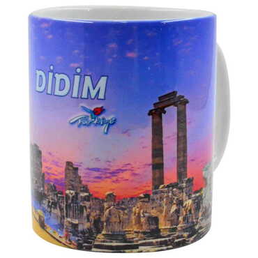 Didim Themed Customised Porcelain Souvenir Travel Mug 80x95 mm - Thumbnail