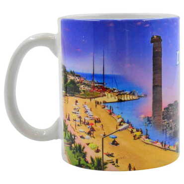 Didim Themed Customised Porcelain Souvenir Travel Mug 80x95 mm - Thumbnail