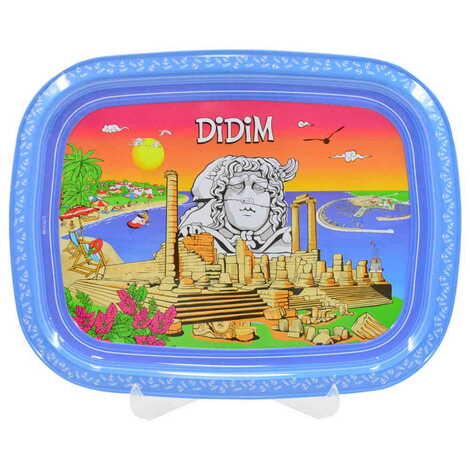 Didim Themed Customised Printed Tin Serving Tray 305x235 mm - 1