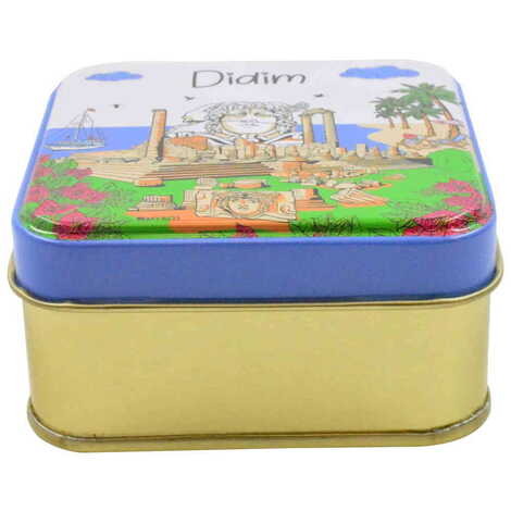 Didim Themed Customised Round Tin Metal Box 75x75x35 mm