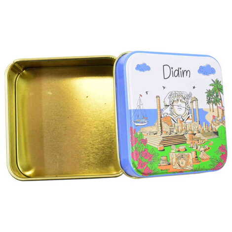 Didim Themed Customised Round Tin Metal Box 75x75x35 mm