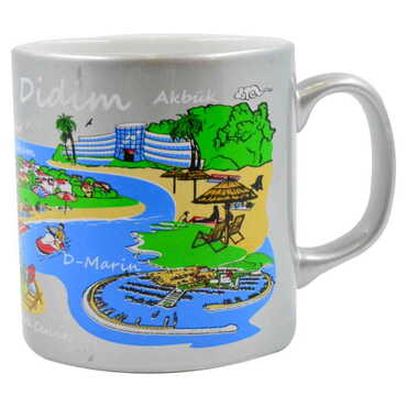 Didim Themed Customised Serigraphy Printed Ceramic Mug 82x90 mm - Thumbnail