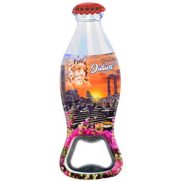 Didim Themed Customised Uv Printed Coca Cola Bottle Shape Plastic Base Bottle Opener 42x120 mm - Thumbnail