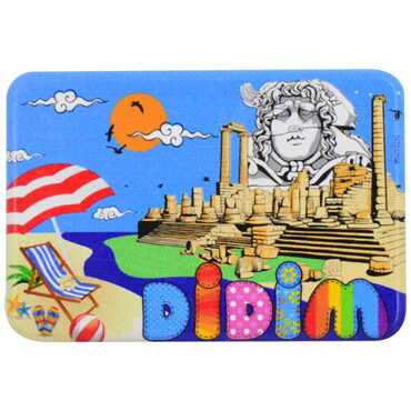 Didim Themed Customised UV Printed Plastic Base Rectangle Fridge Magnet 80x50 mm - Thumbnail