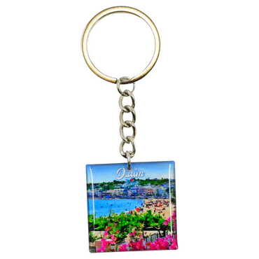 Didim Themed Double Face Printed Epoxy Keychain - Thumbnail