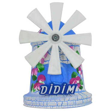 Didim Themed Marine Themed Windmill Travel Fridge Magnet - Thumbnail