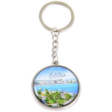 Didim Themed Metal Double Face Round Keychain 40x95 mm - 5