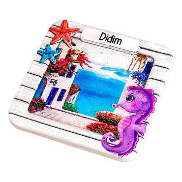 Didim Themed Myros Traditional Polyester Refrigerator Magnet - 7