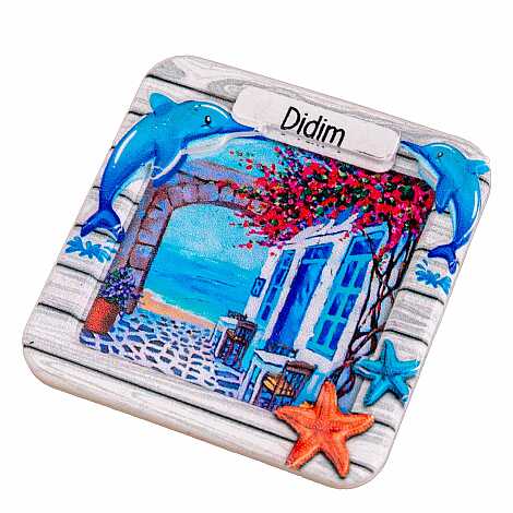 Didim Themed Myros Traditional Polyester Refrigerator Magnet - 8