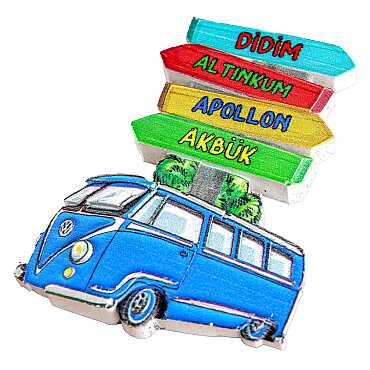 Didim Themed Myros Traditional Polyester Refrigerator Magnet - 10