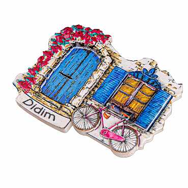 Didim Themed Myros Traditional Polyester Refrigerator Magnet - 18