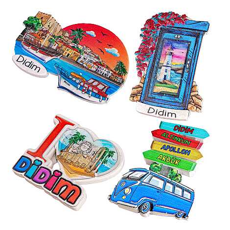 Didim Themed Myros Traditional Polyester Refrigerator Magnet - 3