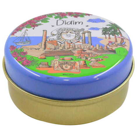 Didim Themed Round Tin Gift Box 73x35 mm