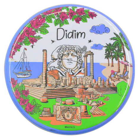 Didim Themed Round Tin Gift Box 73x35 mm