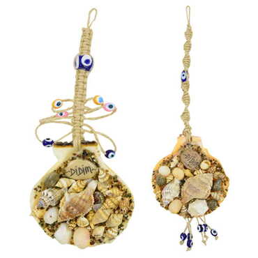 Didim Themed Sea Shell Macrame Wall Hanging Decoration - 2