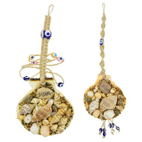 Didim Themed Sea Shell Macrame Wall Hanging Decoration - 2
