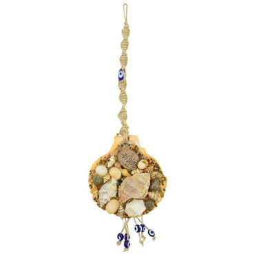 Didim Themed Sea Shell Macrame Wall Hanging Decoration - 3