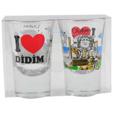 Myros - Didim Themed Shot Glass Set of 2 Pcs