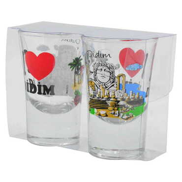 Didim Themed Shot Glass Set of 2 Pcs - Thumbnail