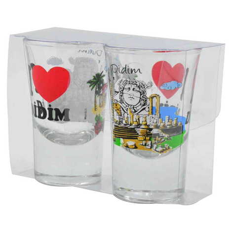 Didim Themed Shot Glass Set of 2 Pcs