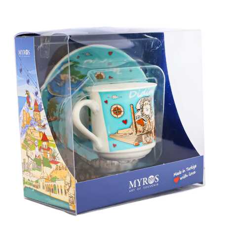 Didim Themed Single Porcelain Coffee Cup - 5