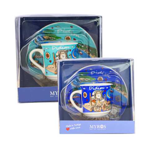 Didim Themed Single Porcelain Coffee Cup - 2