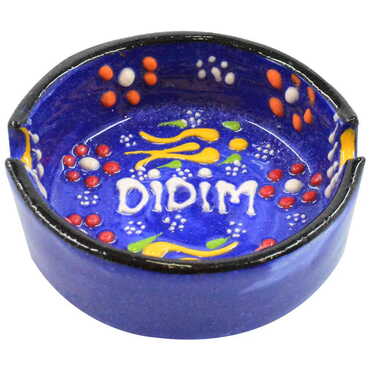 Didim Themed Turkish Ceramic B Serie Ashtray Small Size - Thumbnail