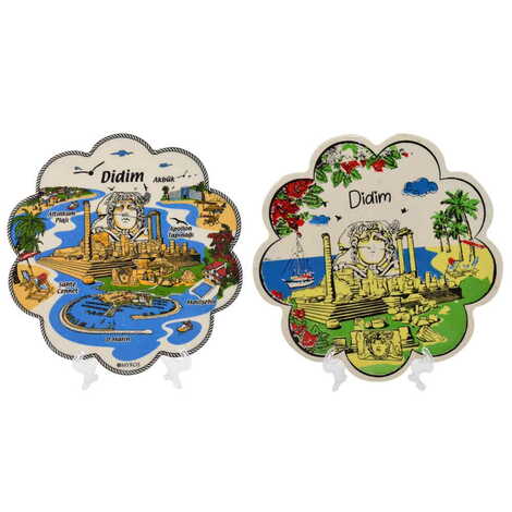 Didim Themed Turkish Ceramic Custom Themed Daisy Trivet 182 mm - 3