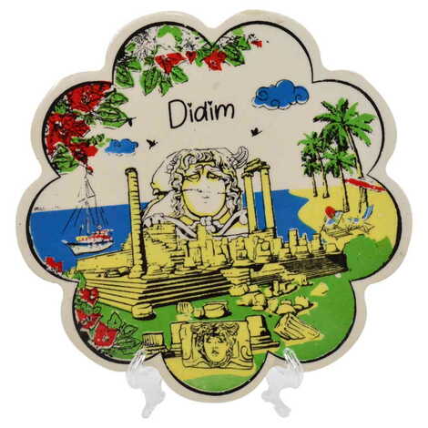 Didim Themed Turkish Ceramic Custom Themed Daisy Trivet 182 mm - 5