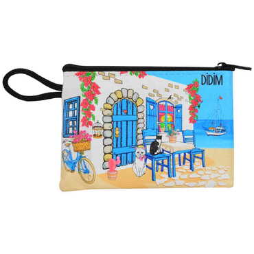 Didim Themed Turkish Woven Wallet 113x80x8 mm - Thumbnail