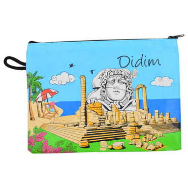 Didim Themed Turkish Woven Wallet 215x155x8 mm - Thumbnail