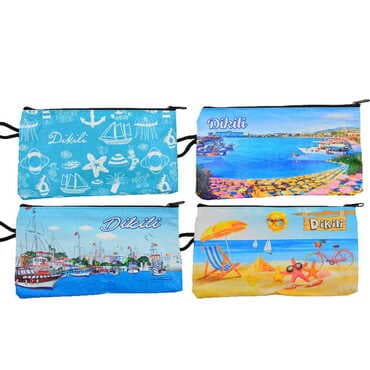Dikili Themed Turkish Woven Wallet 183x97x8 mm - 2