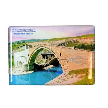 Diyarbakır Themed Epoxy Dome Rectangle Souvenir Fridge Magnet 80x55 cm - 2