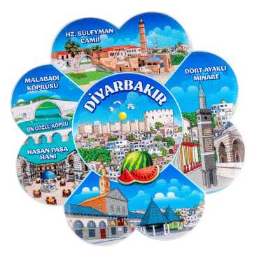 Diyarbakır Temalı MYROS UV PAPATYA BARDAKALTI 110 MM - Myros