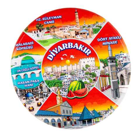 Diyarbakır Temalı MYROS UV YUVARLAK BARDAKALTI 110 MM - 1