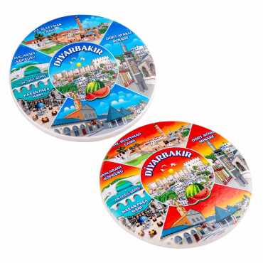 Diyarbakır Temalı MYROS UV YUVARLAK BARDAKALTI 110 MM - 2