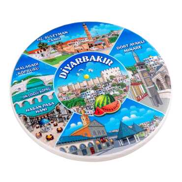 Diyarbakır Temalı MYROS UV YUVARLAK BARDAKALTI 110 MM - 3