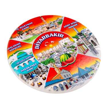 Diyarbakır Temalı MYROS UV YUVARLAK BARDAKALTI 110 MM - 7