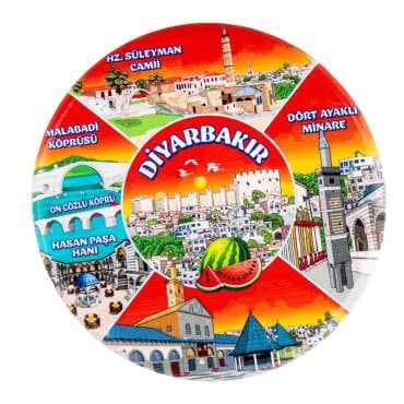 Diyarbakır Temalı MYROS UV YUVARLAK BARDAKALTI 110 MM - 5