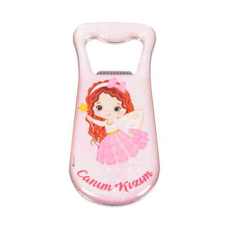 Doughter Themed Customizable Metal Magnetic Bottle Opener 95x42 mm - 1