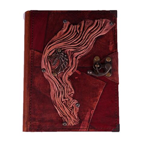 Dragon Themed Large Leather Notebook - 5