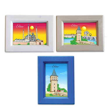 Myros - Edirne Temalı Ahşap Küçük Boy Çerçeve 120x150 mm