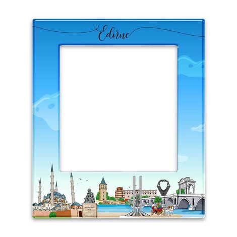 Toptan Edirne Temalı Myros Fotoğraf Çerçevesi Magnet 95x115 mm