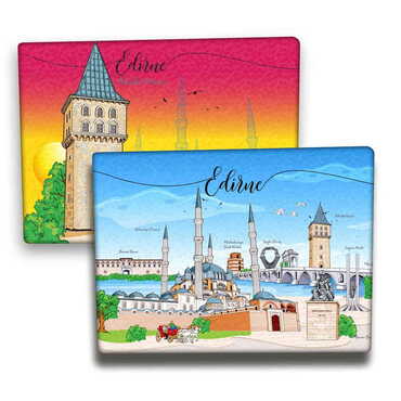 Toptan Edirne Temalı Myros Kanvas Magnet 50x70 mm - Thumbnail