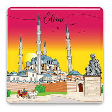 Toptan Edirne Temalı Myros Magnet 35*35 Mm. - Myros